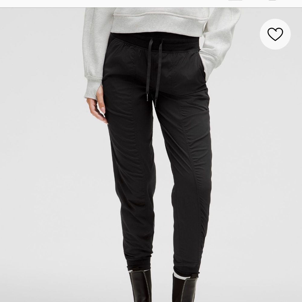 NWOT; worn twice; lululemon Black Jogger Pants; size 8